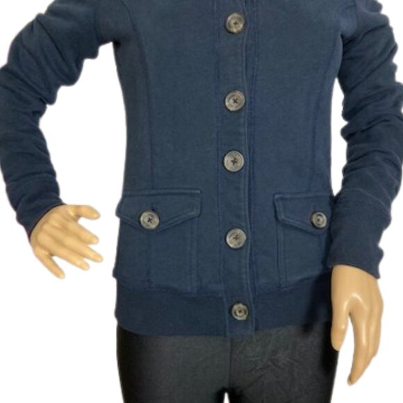 Abercrombie & Fitch Sherpa Lined Blue Jacket - Picture 2 of 8